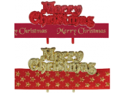 Anniversary House Merry Christmas Ribbon & Motto Kit (Ribbon: 2.5cm x 1m / 1" x 3.2', Motto: 4 x 7cm / 1.6 x 2.75")